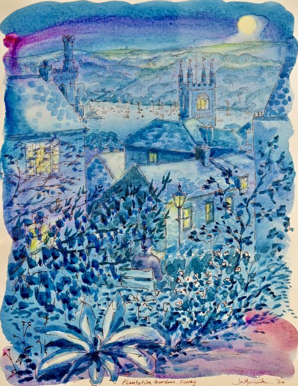 - a , Print by Jo Menhinick, measuring 25 x 20 cm (H x W) framed at 43 x 37 cm £225